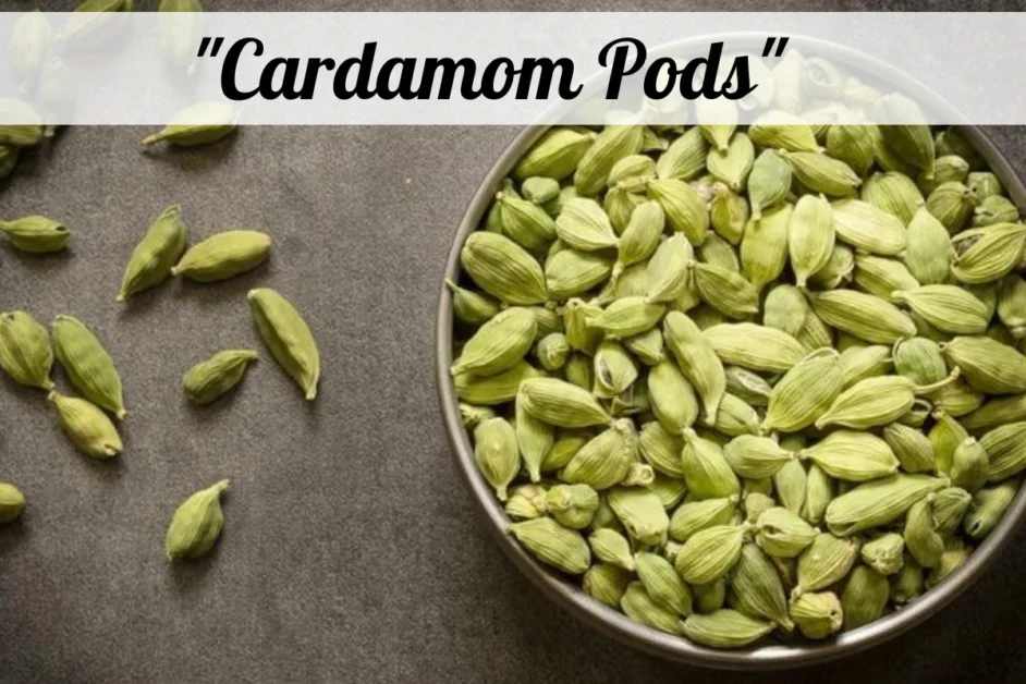a bowl full of whole cardamom pods placing on the table