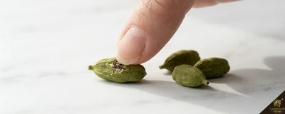 Scratch test cardamom pod with fingernail — monthly freshness test for potency