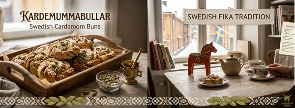 Sweden Scandinavia cardamom baking culture — kardemummabullar buns Swedish fika tradition