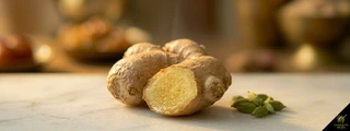 Fresh ginger root with green cardamom pods — ginger cardamom pairing masala chai