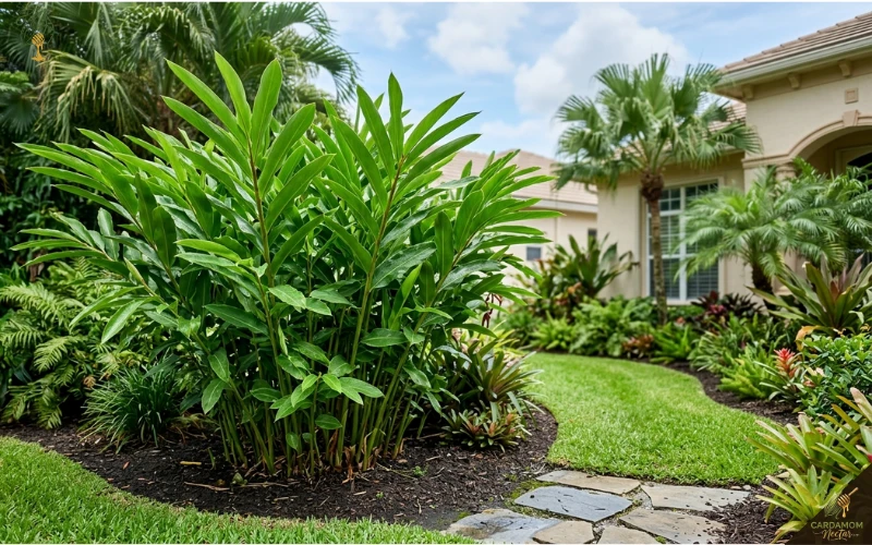 Cardamom growing in South Florida outdoor garden — zone 10-11