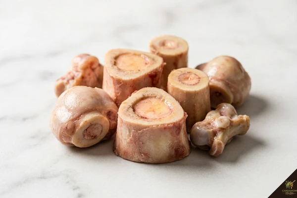 Mixed beef knuckle bones and marrow bones for rich gelatinous pho broth