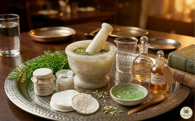 Fennel seeds skin care use — face steam and natural toner for glowing skin
