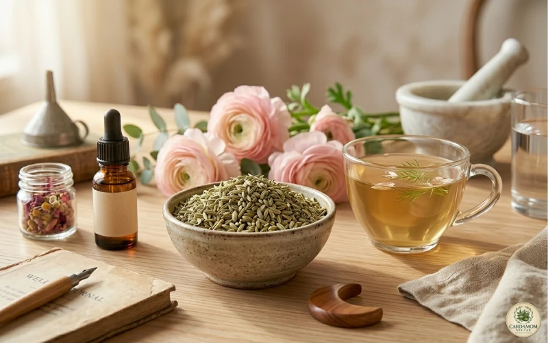 Fennel seeds for women's health menstrual cramps and lactation use