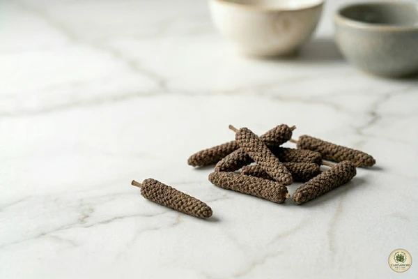 Long pepper pippali whole spice — the traditional Mughal ingredient for authentic nihari masala