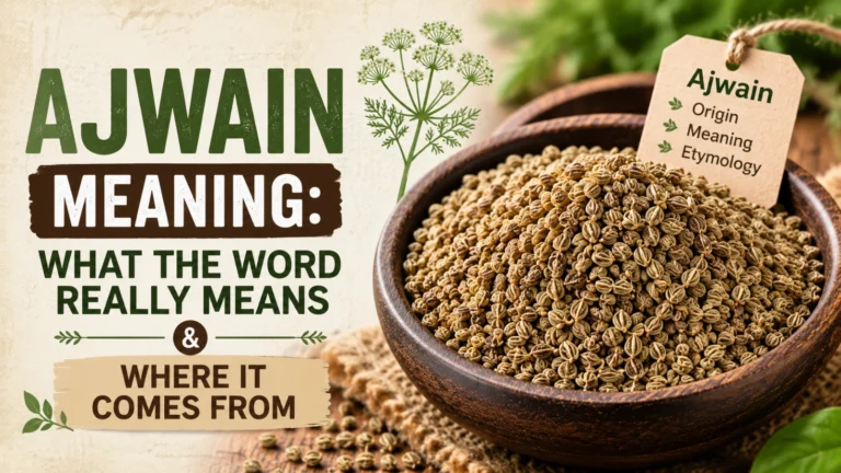 Ajwain seeds meaning and origin explained with rustic bowl of carom seeds