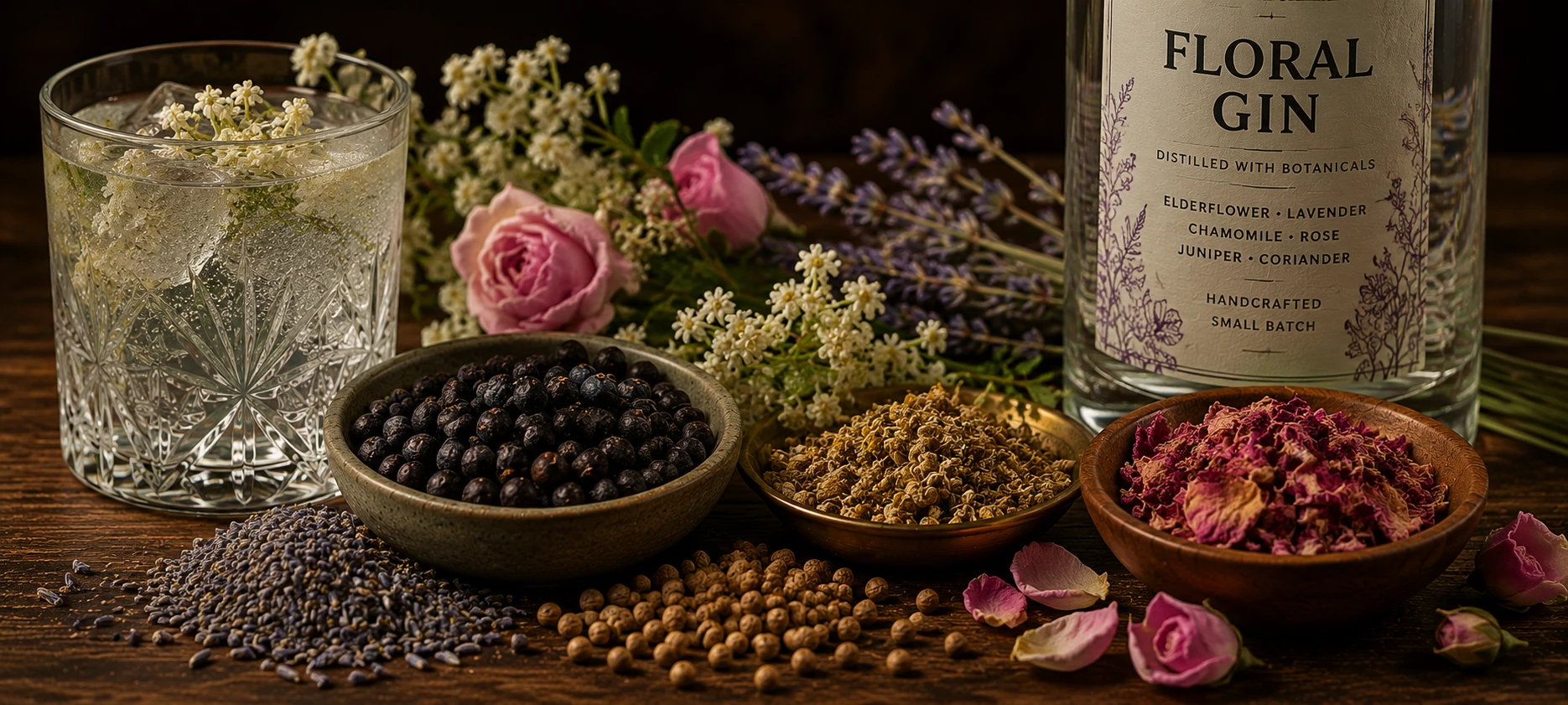 Floral gin botanical profile