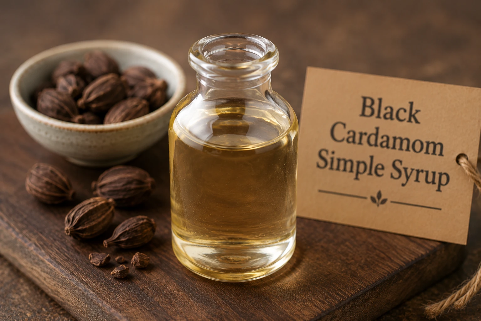 Black cardamom simple syrup master recipe