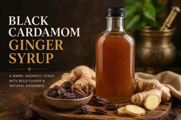 Black Cardamom Ginger Syrup (Bold & Warming)