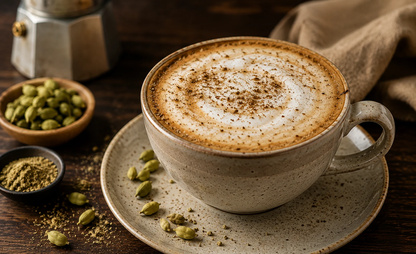 Kardamom Cappuccino – klassischer Cappuccino mit Kardamomgewürz