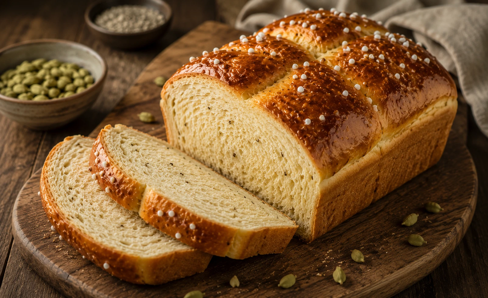 Kardamom Kastenbrot – weiches Hefebrot aus der Kastenform einfach
