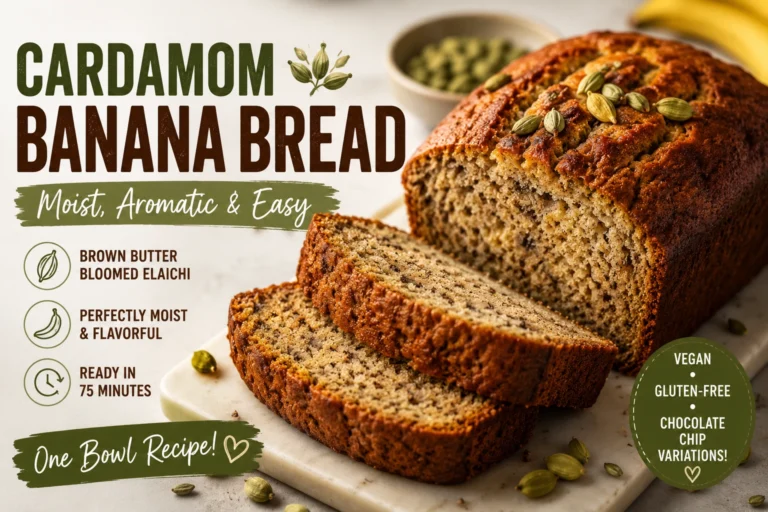 Cardamom Banana Bread Recipe — Moist, Aromatic & Easy