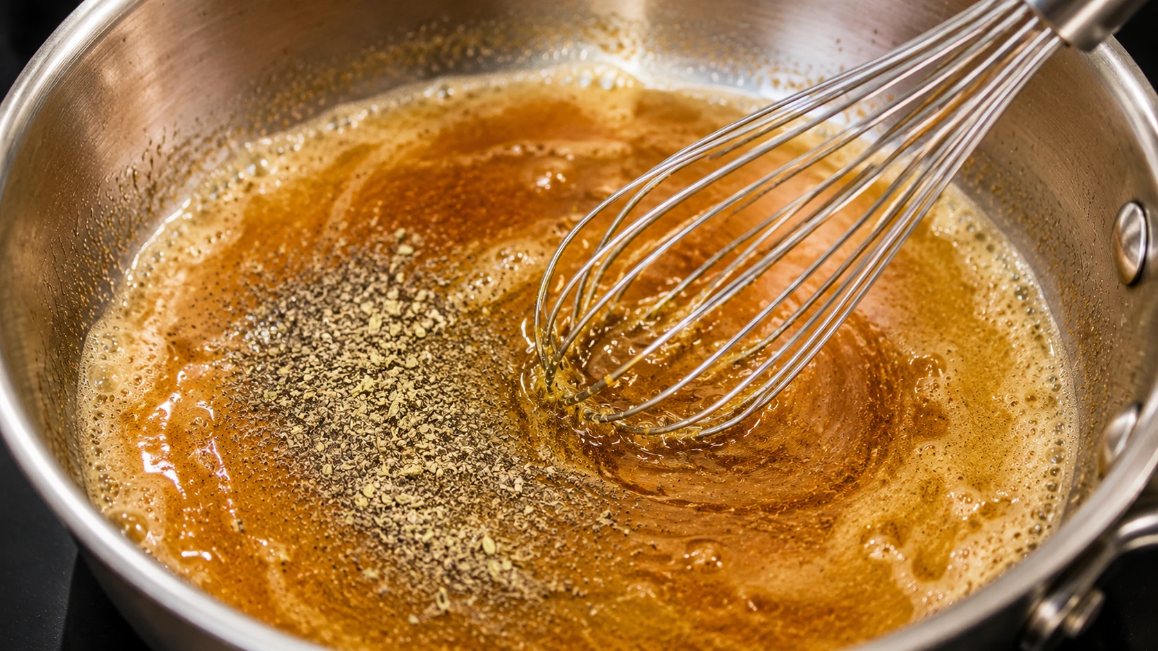 Cardamom whisked into golden-brown butter