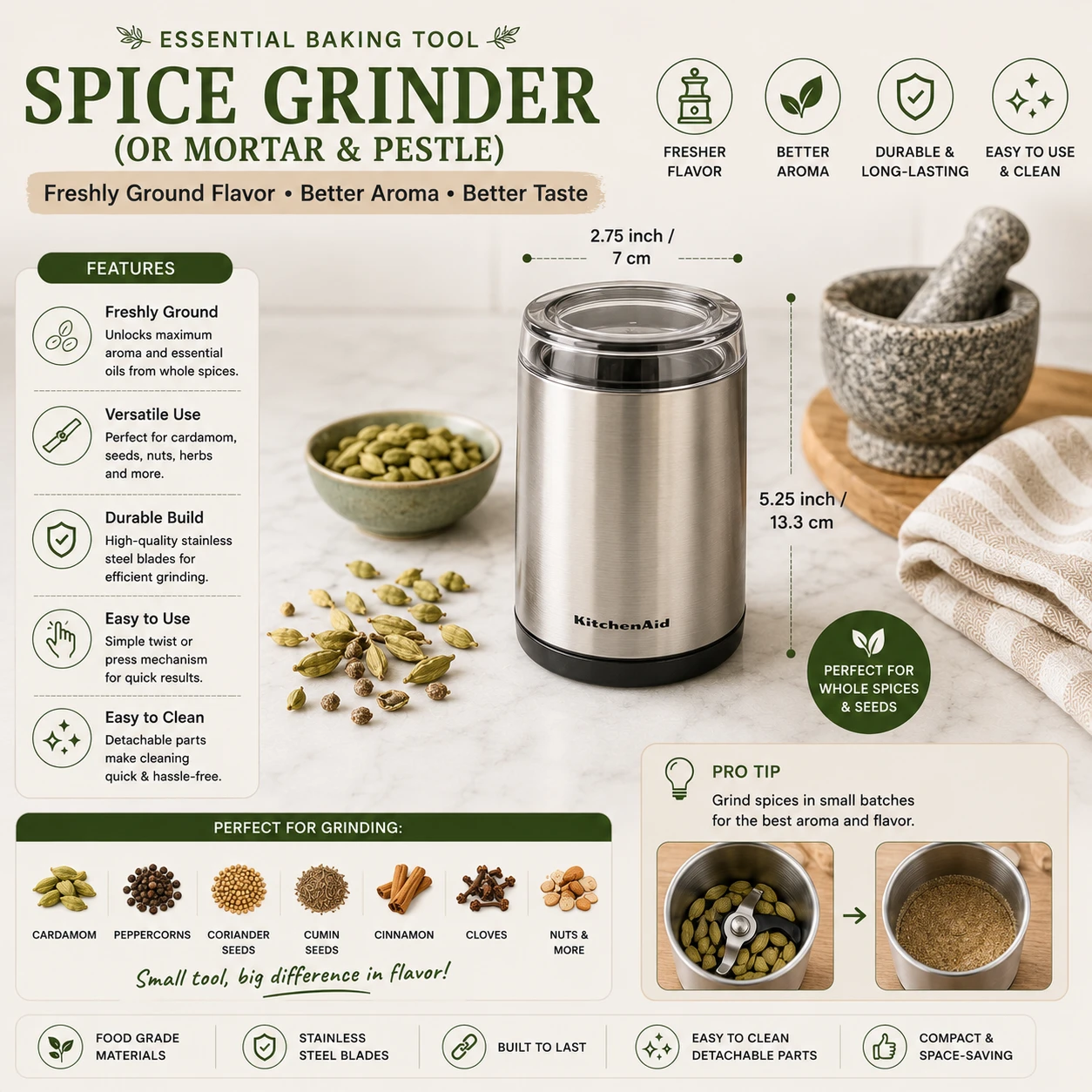 Spice grinder or mortar and pestle