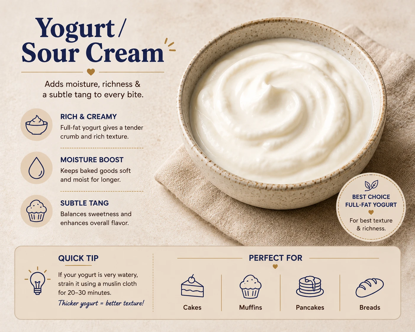 Bowl of full-fat yogurt
