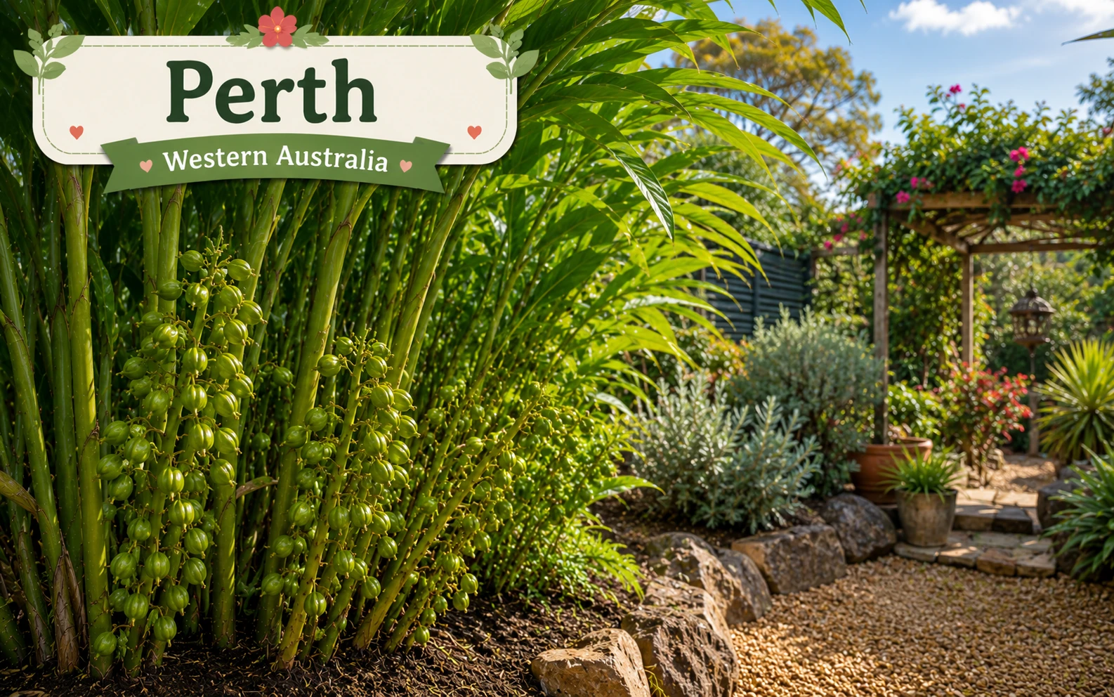 Cardamom in Perth Western Australia sheltered Mediterranean garden