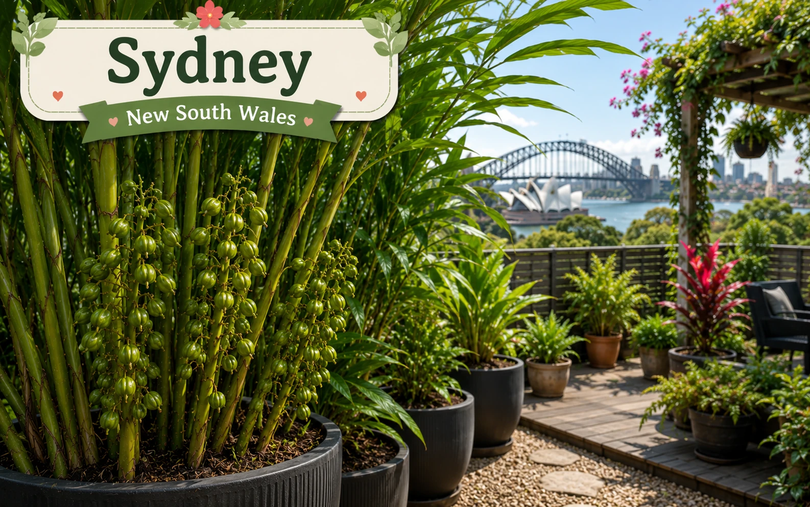 Cardamom growing in sheltered Sydney garden with container strategy